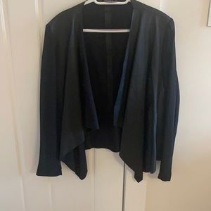 Zara faux leather cardigan
